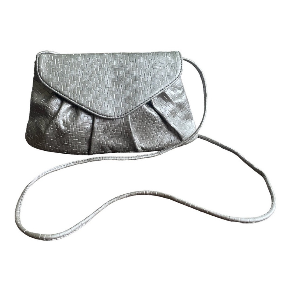 Neiman Marcus Small Vintage Silver Metallic Crossbody Bag
